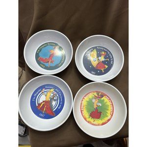 Chiquita Banana Set Of 4 Anacapa - Melamine Bowls - Vintage 1987 - Read